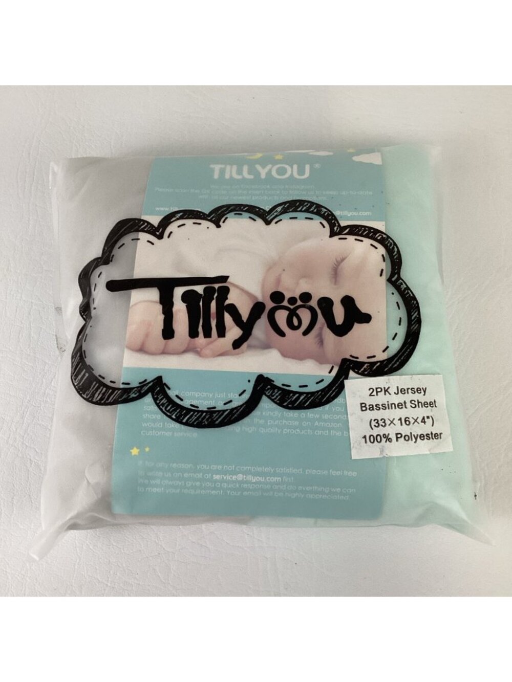 Till You 2 pk Jersey Bassinet Sheet For Baby Polyester New Sealed Knitted Green